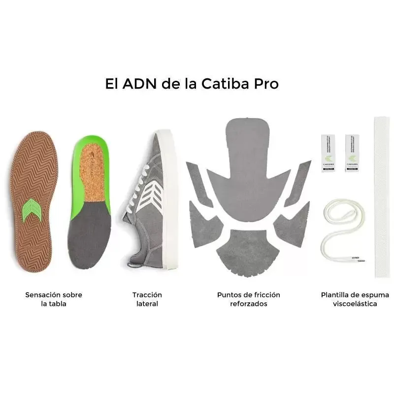 CARIUMA CATIBA PRO BLACK CONTRAST THREAD | ZAPATILLAS DE SKATE SOSTENIBLES Y ELEGANTES