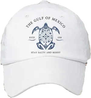 Gulf of Mexico Sea Turtle Hat Gulf of Mexico 1550 Baseball Cap Hat