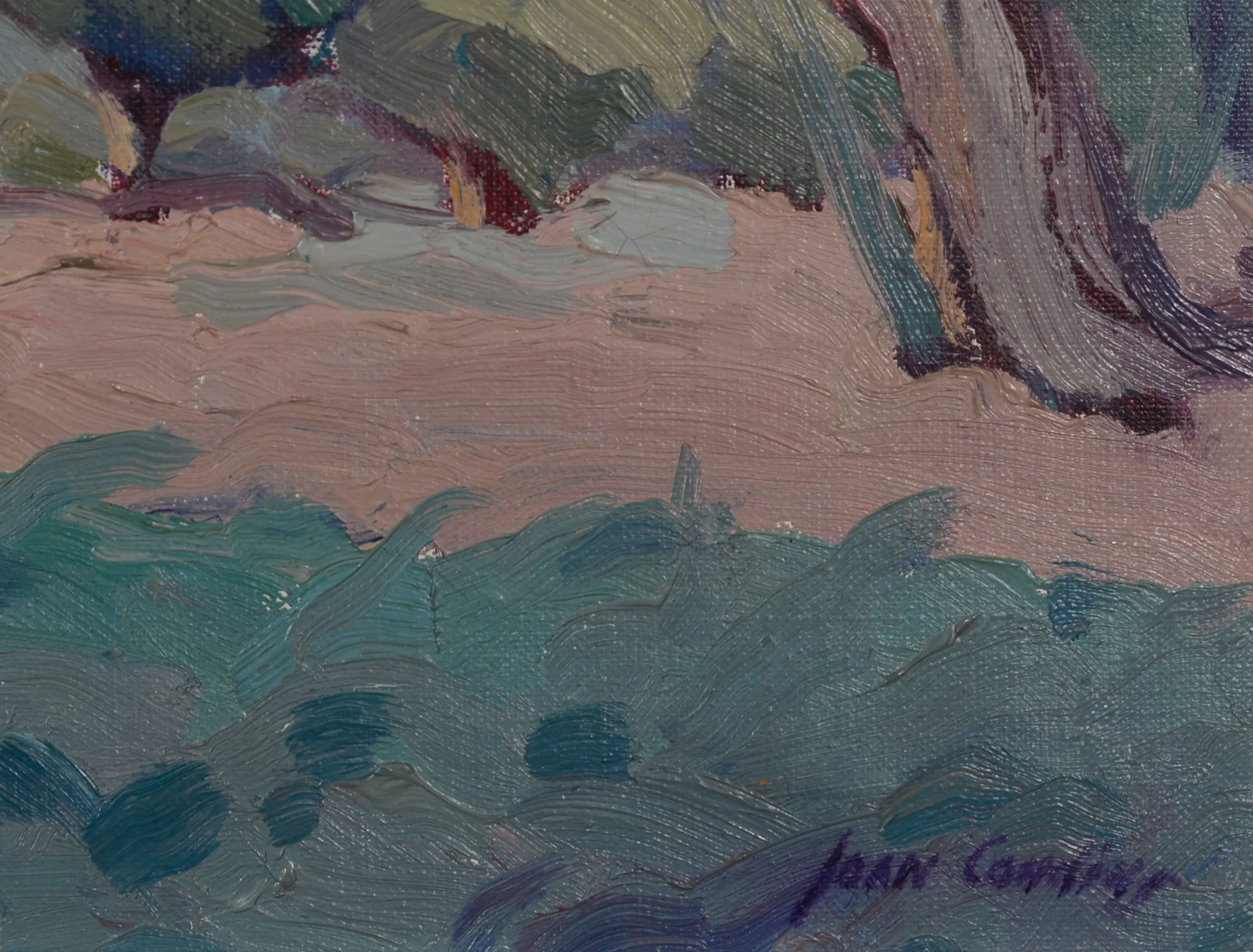 Riells del Fai - roque rojas - Joan CONDINS (1929-2001) - Impressionist Oil