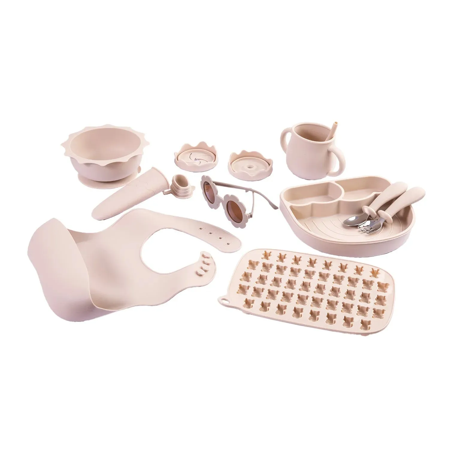 Set Alimentación Summer Silicona Beige, Bebesit