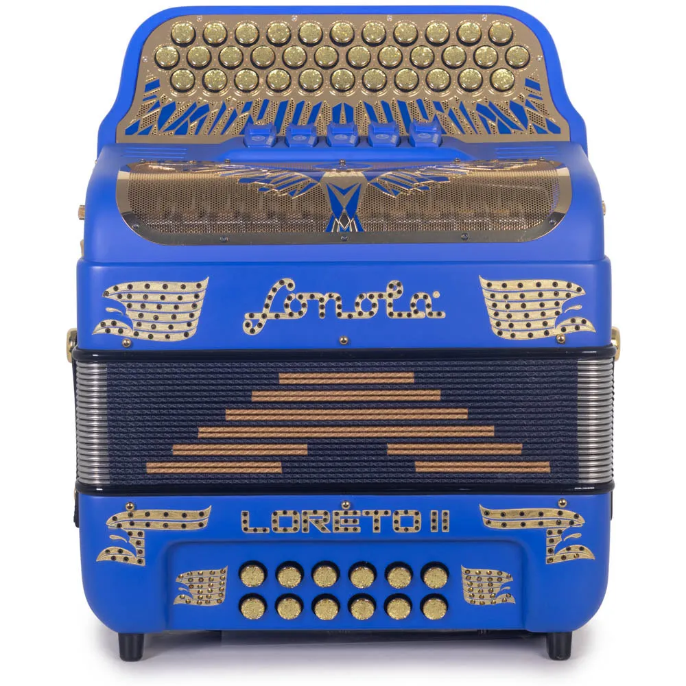 Sonola Loreto II Acordeón Ultra Compacto 5 Registros FA Azul con Dorado