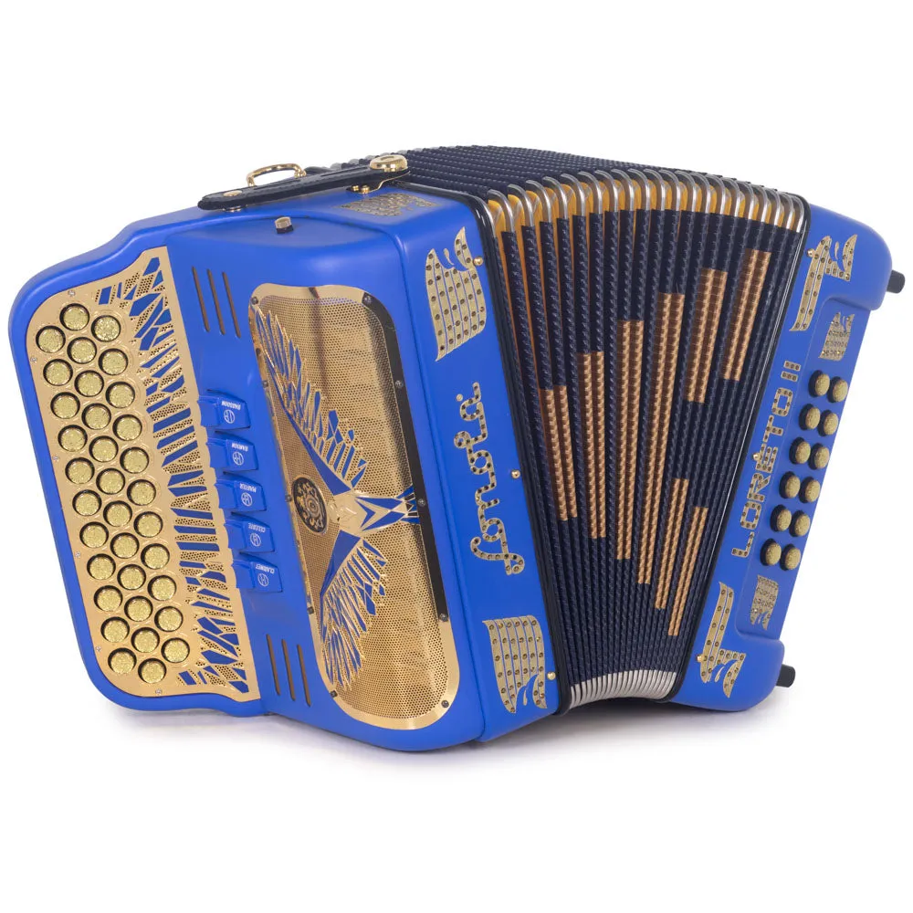 Sonola Loreto II Acordeón Ultra Compacto 5 Registros FA Azul con Dorado