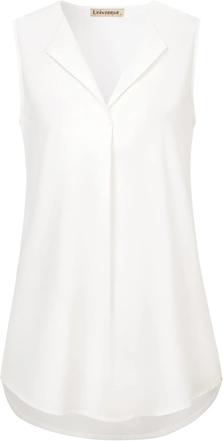 Unixseque Womens Business Casual Tank Top Summer Sleeveless Outfits 2025 Dressy Work Shirts