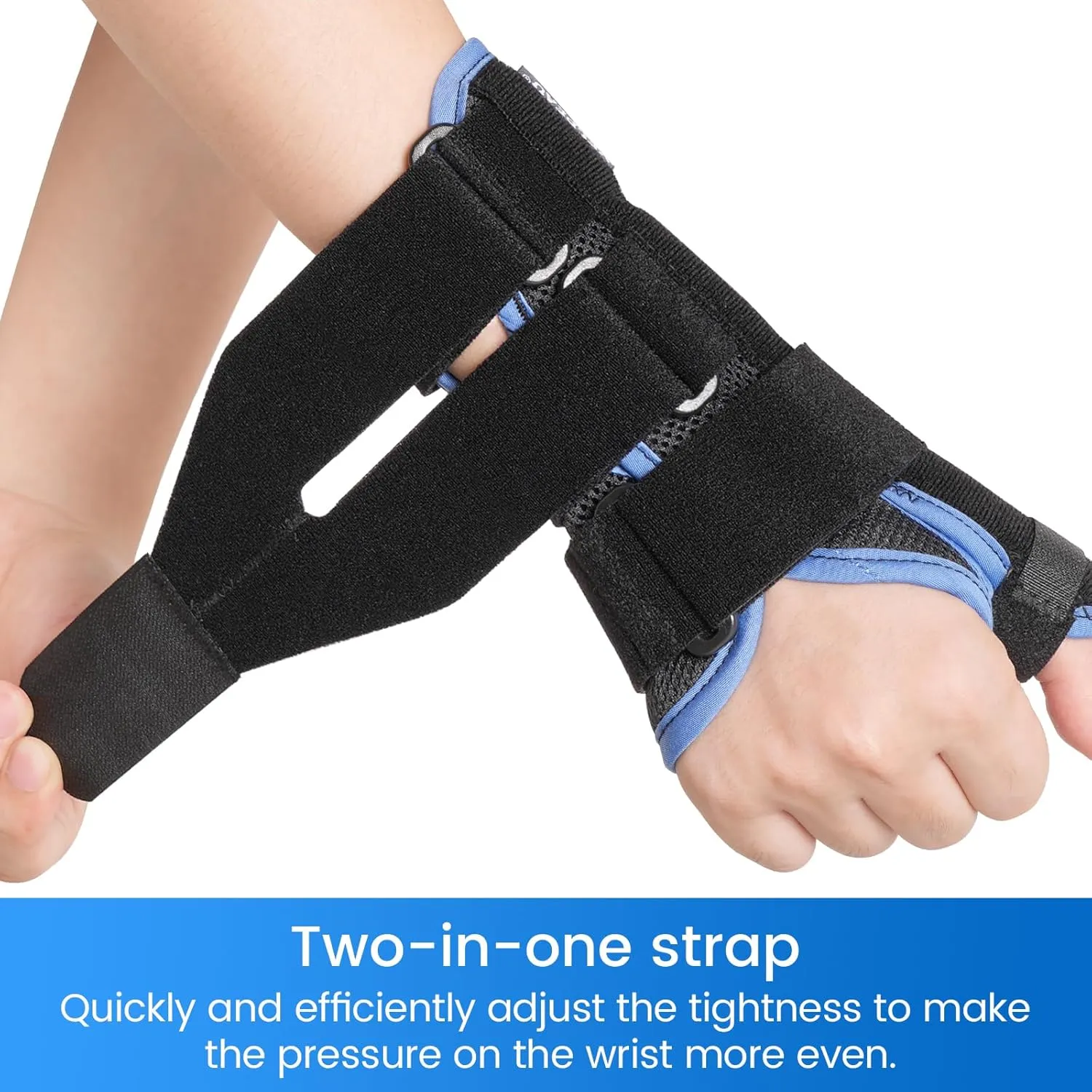 Velpeau Carpal Tunnel Wrist Brace with Thumb Support for Right and Left Hands, Thumb Spica Splint for De Quervain's Tenosynovitis, Sprain, Injuries, Tendonitis, Arthritis, Wrist Pain (Left Hand, M)