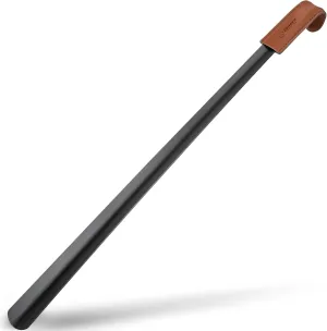 ZOMAKE Long Shoe Horn for Seniors Extra 28.5 Inch Metal Shoe Horns Long Handle for Elderly Men,Stainless Steel Largo Calzador De Zapatos,Shoe Helper for Boots(Black)